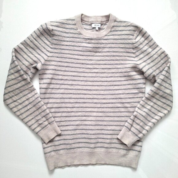 Reiss Sweaters - Reiss Striped Wool Crewneck Sweater